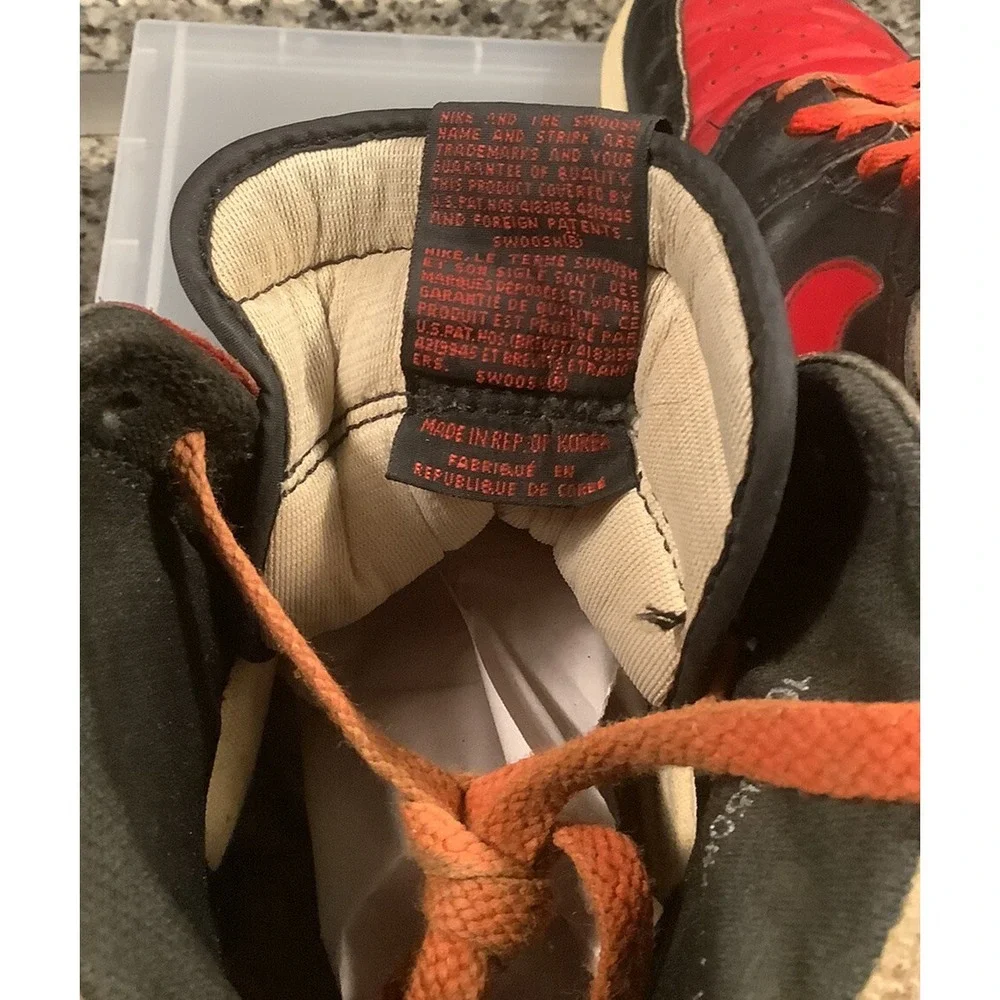 1985 OG Air Jordan 1 Bred Size 10.5 Black/Red Original Vintage MJ Bulls